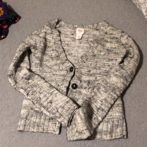 Grey knit cardigan